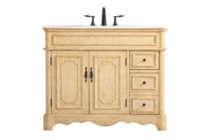 42 inch Single bathroom vanity in Antique Beige