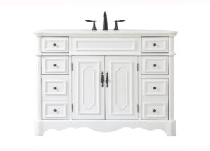 48 inch Single bathroom vanity in Antique White