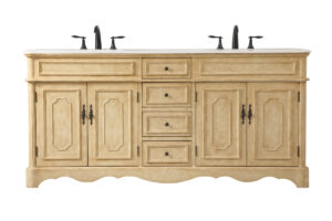 72 inch double bathroom vanity in Antique Beige
