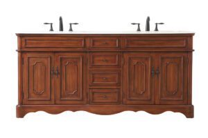 72 inch double bathroom vanity in Teak
