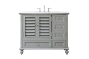 42 inch Single bathroom vanity in grey