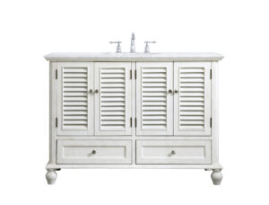 48 inch Single Bathroom Vanity in Antique White