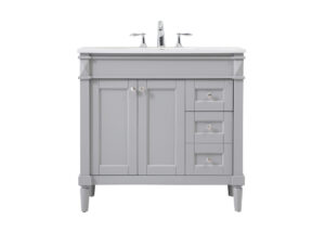36 inch Single bathroom vanity in grey