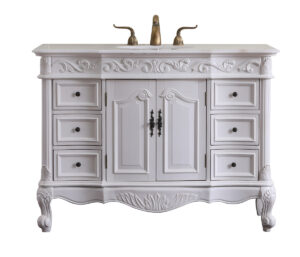 48 in. Single Bathroom Vanity set in antique white