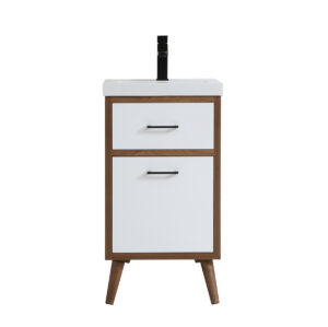 18 inch bathroom vanity in matte white
