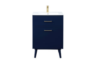 24 inch bathroom vanity in Blue