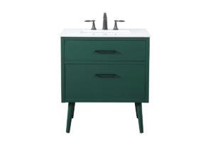 30 inch bathroom vanity in Green