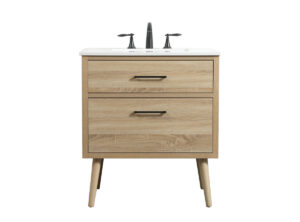 30 inch Single bathroom vanity in mango wood