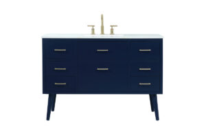 48 inch bathroom vanity in Blue