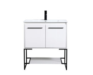 30 inch  Single Bathroom Vanity in White