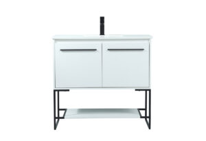 36 inch Single bathroom vanity in white