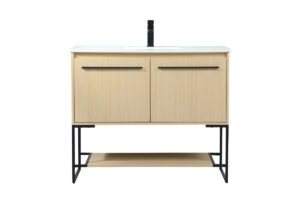 40 inch Single bathroom vanity in maple