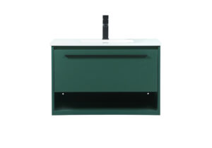 30 inch Single bathroom vanity in green