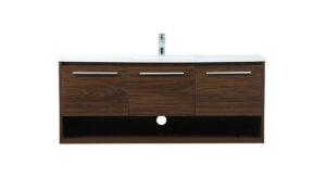 48 inch Single bathroom vanity in walnut