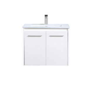 24 inch  Single Bathroom Floating Vanity in White