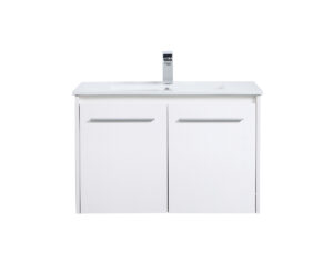 30 inch  Single Bathroom Floating Vanity in White