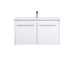 36 inch  Single Bathroom Floating Vanity in White