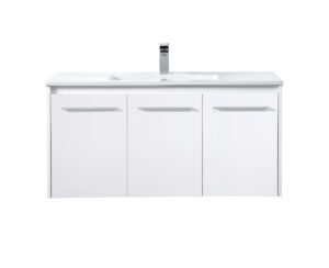 40 inch  Single Bathroom Floating Vanity in White