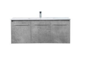 48 inch  Single Bathroom Floating Vanity in Concrete Grey
