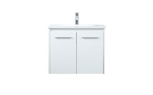 24 inch Single bathroom vanity in white
