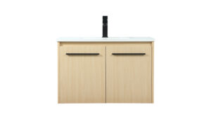 30 inch Single bathroom vanity in maple