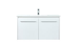 36 inch Single bathroom vanity in white