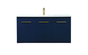 40 inch Single bathroom vanity in blue