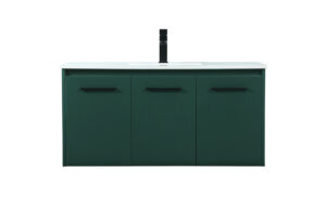40 inch Single bathroom vanity in green