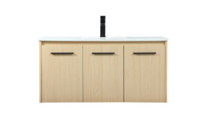 40 inch Single bathroom vanity in maple