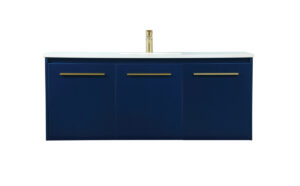 48 inch Single bathroom vanity in blue
