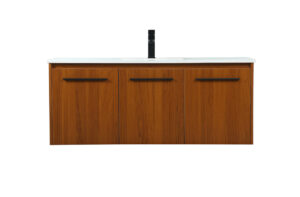 48 inch Single bathroom vanity in teak