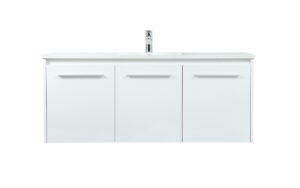 48 inch Single bathroom vanity in white