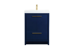 24 inch Single bathroom vanity in Blue