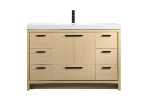 48 inch Single bathroom vanity in Maple