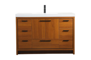 48 inch Single bathroom vanity in Teak