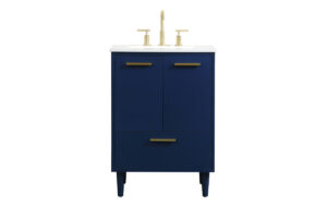 24 inch bathroom vanity in Blue