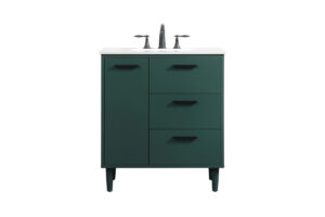 30 inch bathroom vanity in Green