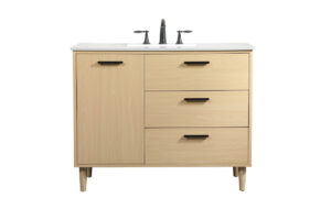 42 inch bathroom vanity in Maple