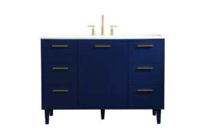 48 inch bathroom vanity in Blue