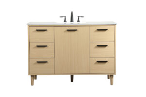 48 inch bathroom vanity in Maple