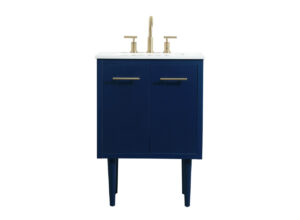 24 inch Single bathroom vanity in blue