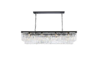 Sydney 12 light Matte Black Chandelier Clear Royal Cut Crystal