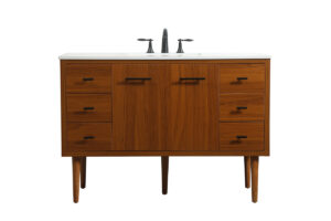48 inch Single bathroom vanity in teak