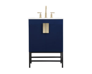 24 inch Single bathroom vanity in blue