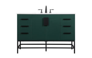 48 inch Single bathroom vanity in green