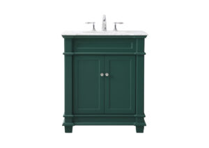 30 inch Single bathroom vanity set in green