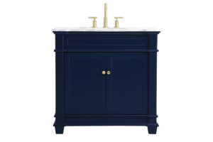 36 inch Single Bathroom Vanity set in Blue