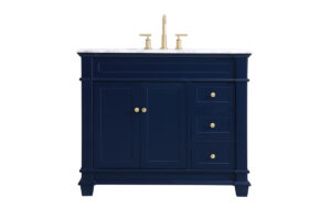 42 inch Single Bathroom Vanity set in Blue