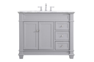 42 inch Single Bathroom Vanity set in Grey