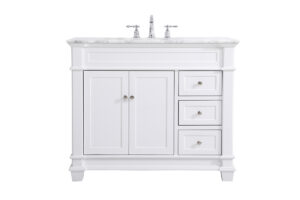 42 inch Single Bathroom Vanity set in White